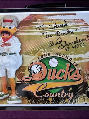 Long Island Ducks Signed by Bud Harrelson Vintage lunch box
